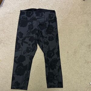 Lululemon Black Floral Leggings